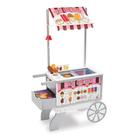 Carrinho de comida Melissa & Doug Wooden Snacks com 40+ Play Food