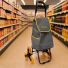 Carrinho de compras Carga 40Kg Sobe Escadas 3 Rodas