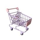 Carrinho de compras em miniatura Dollhouse Furniture roxo em escala 1/12