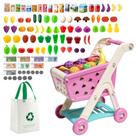 Carrinho de compras Play Set Jovow 98 unidades com comida fingida de 3 anos ou mais