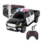 Carrinho De Controle Recarregavel Remoto Policia Caminhonete Toyota Hilux Infantil Resistente Kizumba
