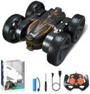 Carrinho De Controle Remoto Acrobatico 360 Graus Pirueta Carro Maluco Off-Road 4x4 Stunt Car 2.4ghz Bateria Recarregavel Com Luz LED Kizumba -