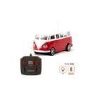 Carrinho de Controle Remoto Brinquedo Kombi Clássica com Luz - Vermelho - Polibrinq