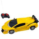 Carrinho de controle remoto infantil a pilha amarelo 1:24