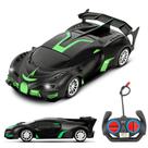 Carrinho De Controle Remoto Preto Farol Morcego Brinquedo