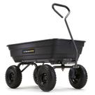 Carrinho de despejo Gorilla Carts Poly Garden 275 kg com estrutura de aço Carrinho de despejo Gorilla Carts Poly Garden 275 kg com estrutura de aço