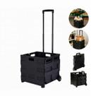 Carrinho De Feira Dobrável Reforçado 42x36,5x39,5cm Portátil Com Rodas Resistentes Leve E Prático Para Compras, Mercado, Viagens E Transporte De Itens