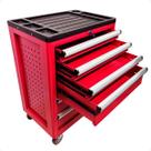 Carrinho de Ferramentas 6 Gavetas Sigma Tools Vermelho Profissional Aço com Rodas Giratórias e Travamento Organizador Oficina Mecânica