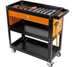 Carrinho De Ferramentas Para Oficina Mecânico Organizador Cor Preto e Laranja The Black Tools