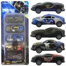 Carrinho de fricção Mini Veículo Batman Hero Machine Pack 5 Puxa e Solta Candide 4620