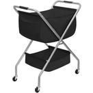 Carrinho de lavanderia STORAGE MANIAC dobrável 65L com rodas pretas Carrinho de lavanderia STORAGE MANIAC dobrável 65L com rodas pretas