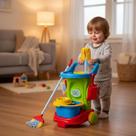 Carrinho de Limpeza Infantil Completo Brinquedo Educativo com Acessórios Limpeza Realista para Crianças