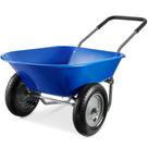 Carrinho de mão Best Choice Products, roda dupla, 5 pés³, 150 kg, azul