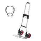 Carrinho de mão dobrável Dolly LEADALLWAY, capacidade de 180 libras, aço