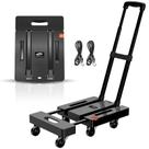 Carrinho de mão dobrável SPACEKEEPER 227 kg, 6 rodas, preto
