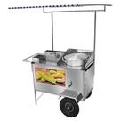Carrinho de Milho Verde Cefaz Luxo Inox com Rodas Pneumáticas e Toldo L24P/T Carrinho de Milho Verde Cefaz Luxo Inox com Rodas Pneumáticas e Toldo L24P/T