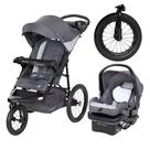 Carrinho de passeio Baby Trend Expedition Zero Flat Jogger com luzes LED