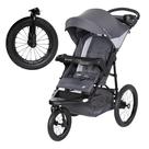 Carrinho de passeio Baby Trend Expedition Zero Flat Jogger com luzes LED