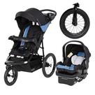 Carrinho de passeio Baby Trend Expedition Zero Flat Jogger Dash Blue