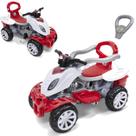 Carrinho de Passeio e Pedal Bebe Maral Quadriciclo Vermelho