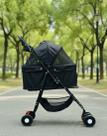 Carrinho de Passeio Pet Animal de Estimação Cachorro Gato 15kg Porta Copo Dobrável Preto