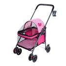 Carrinho de passeio pet para cães e gatos até 15kg com porta copo, 2 guias para pet de pequeno porte Carrinho de passeio pet para cães e gatos até 15kg com porta copo, 2 guias para pet de pequeno porte