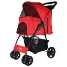 Carrinho de Passeio Pet Tuut Dobrável para Cães e Gatos até 15kg Vermelho + Book