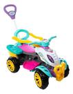 Carrinho De Passeio Quadriciclo Empurrador Com Pedal Para Criança Menina