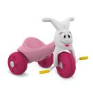 Carrinho de Passeio Triciclo Infantil Europa Rosa Com Pedal Bandeirante