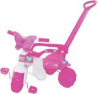 Carrinho de Passeio Triciclo Motoca Infantil Butterfly Pink Sem Luz - Magic Toys
