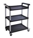 Carrinho de plástico utilitário MaxWorks 80774 de 3 prateleiras com capacidade de 225 kg