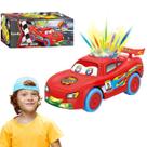 Carrinho De Polícia Vermelho Relampago MC Com Luz 3D Som Bate E Volta Infantil Presente Kizumba