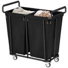 Carrinho de Roupa Suja Gewudraw com 2 Sacos e Rodas 360L Carrinho de Roupa Suja Gewudraw com 2 Sacos e Rodas 360L