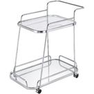 Carrinho de servir Acme Aegis 2 Prateleiras de vidro cromadas 69x41x53 cm