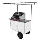 Carrinho de Tapioca Cefaz Luxo Branco Rodas Pneumáticas e Toldo BL14P/T
