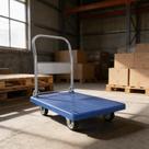 Carrinho de Transporte Dobrável 150kg 4 Rodas Resistente