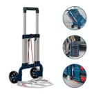 Carrinho de Transporte em Alumínio Bosch Para Maletas LBoxx Carga Até 125Kg Portátil Dobrável Articulada Maquinas e Ferramentas Profissional