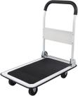 Carrinho dobrável LEADALLWAY 150 kg de capacidade 4 rodas branco