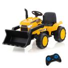 Carrinho Elétrico Escavadeira Costzon 12V Controle Remoto Amarelo