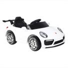Carrinho Elétrico Infantil 12V Branco Controle 2em1 Volante