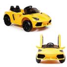 Carrinho Elétrico Infantil Esportivo Carro Motorizado Mini Veículo Crianças 6V Bivolt Controle Remoto Usb Luzes e Som Até 25 Kg 2 Lugares Conversível