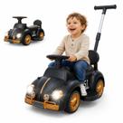Carrinho Eletrico Infantil Fusca Retro Fusquinha Com Luzes Sons e Empurrador Passeio Criança 3 Anos+
