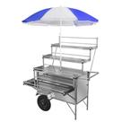 Carrinho Expositor Cefaz Inox Rodas Pneumáticas e Guarda Sol LEX26P/GS Carrinho Expositor Cefaz Inox Rodas Pneumáticas e Guarda Sol LEX26P/GS
