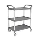 Carrinho Funcional Bandeja Triplex para Serviços Gp Inox Cor:CINZATamanho:100CM X 48,5CM