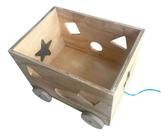 Carrinho Guarda Brinquedos Multiuso Montessoriano Madeira