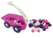 Carrinho Infantil Menina Com Blocos de Montar Tractor Block 60 Peças Simo Toys Praia