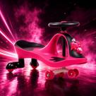 Carrinho Infantil Sapinho Feliz Com Movimento de Volante 360 Rosa E Preto BH ST