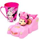 Carrinho Kart Minnie 13cm Fricção Carros Fantásticos + Copo