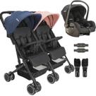 Carrinho Kiddo para Gemeos com Bebe Conforto Mascote Casal
