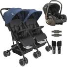 Carrinho Kiddo para Gemeos com Bebe Conforto Mascote Marinho